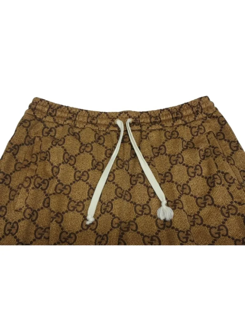 Gucci Pants GG Supreme Jogger Beige Brown XS
